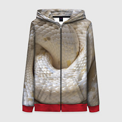 Толстовка на молнии женская Мой удав, цвет: 3D-красный