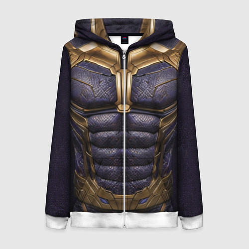 Женская толстовка на молнии Костюм Таноса из мстителей / 3D-Белый – фото 1