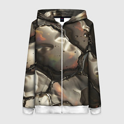 Женская толстовка на молнии Жидкая субстанция светло-коричневая