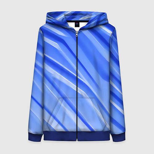 Женская толстовка на молнии Синий пластик / 3D-Синий – фото 1