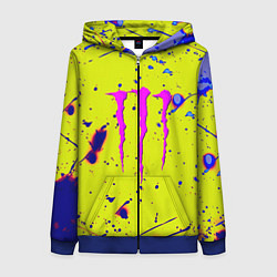 Женская толстовка на молнии Monster energy краски