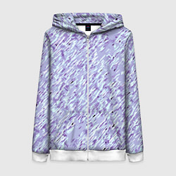 Толстовка на молнии женская Холодный сиреневый текстурированный, цвет: 3D-белый