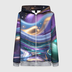 Женская толстовка на молнии Космическая краска