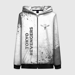 Женская толстовка на молнии Tokyo Revengers - white gradient вертикально