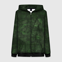 Женская толстовка на молнии Абстракция - strange camouflage