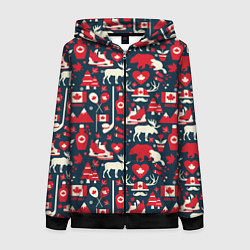 Женская толстовка на молнии Канада