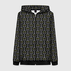 Женская толстовка на молнии Паттерн черные котики