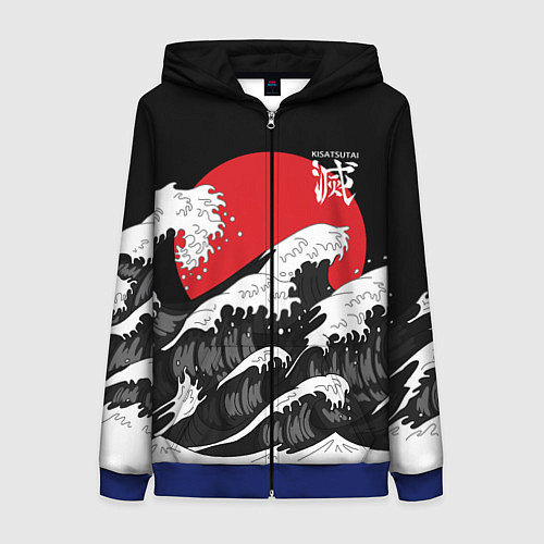 Женская толстовка на молнии Корпус бойни демонов - Kisatsutai / 3D-Синий – фото 1