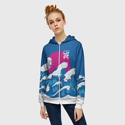 Толстовка на молнии женская Корпус бойни демонов - Kisatsutai, цвет: 3D-белый — фото 2