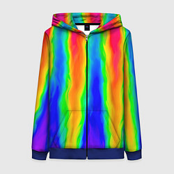 Толстовка на молнии женская Пожар в химлаборатории, цвет: 3D-синий