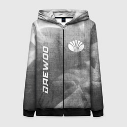 Толстовка на молнии женская Daewoo - grey gradient вертикально, цвет: 3D-черный