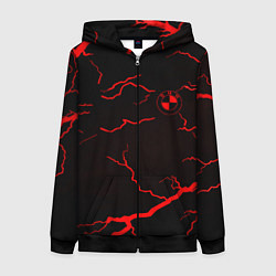 Женская толстовка на молнии BMW storm red color