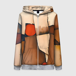 Женская толстовка на молнии Фрагментированная композиция