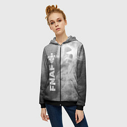 Толстовка на молнии женская FNAF - grey gradient по-вертикали, цвет: 3D-черный — фото 2