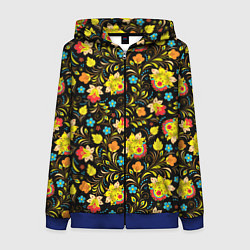 Женская толстовка на молнии Хохлома цветы