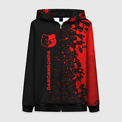 Женская толстовка на молнии Danganronpa - red gradient по-вертикали