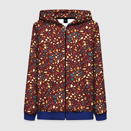 Женская толстовка на молнии Садовая дорожка / 3D-Синий – фото 1