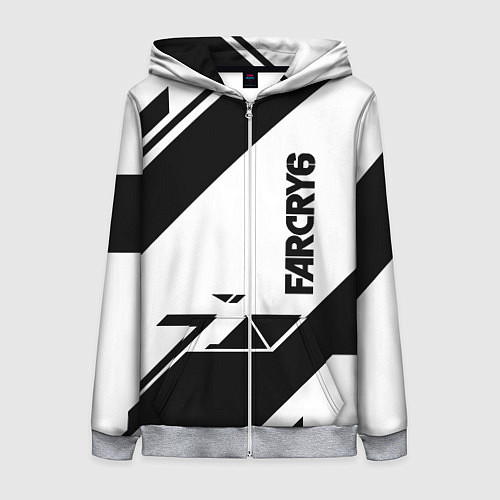 Женская толстовка на молнии Farcry6 геометрия полосы / 3D-Меланж – фото 1