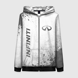Толстовка на молнии женская Infiniti - white gradient вертикально, цвет: 3D-черный
