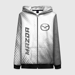 Толстовка на молнии женская Mazda - white gradient вертикально, цвет: 3D-черный