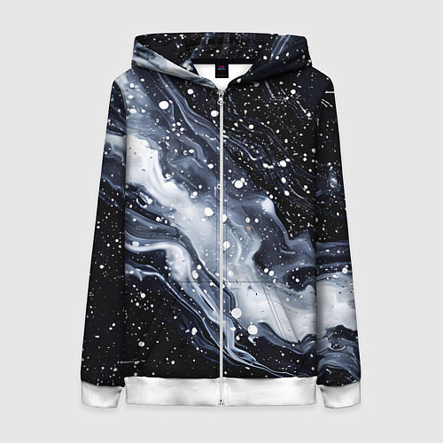 Женская толстовка на молнии Млечный путь в космоссе / 3D-Белый – фото 1