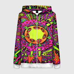 Женская толстовка на молнии Кислотные грибы оптические