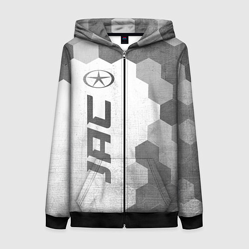 Женская толстовка на молнии JAC - white gradient по-вертикали / 3D-Черный – фото 1
