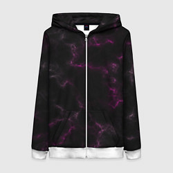 Толстовка на молнии женская Black pink, цвет: 3D-белый