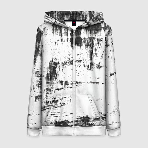 Женская толстовка на молнии Color black and white / 3D-Белый – фото 1