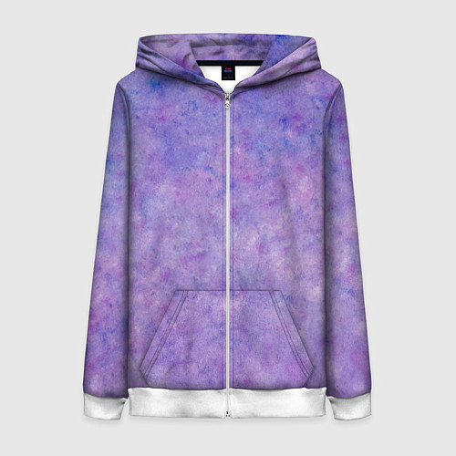 Женская толстовка на молнии Фиолетовый свет фонаря / 3D-Белый – фото 1