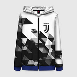 Женская толстовка на молнии Juventus geometry black