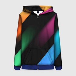 Толстовка на молнии женская Multicoloured, цвет: 3D-синий