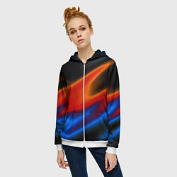 Толстовка на молнии женская Multicoloured, цвет: 3D-белый — фото 2