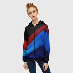 Толстовка на молнии женская Multicoloured, цвет: 3D-черный — фото 2