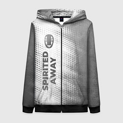 Женская толстовка на молнии Spirited Away - white gradient по-вертикали