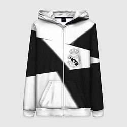 Женская толстовка на молнии Real Madrid geometry black