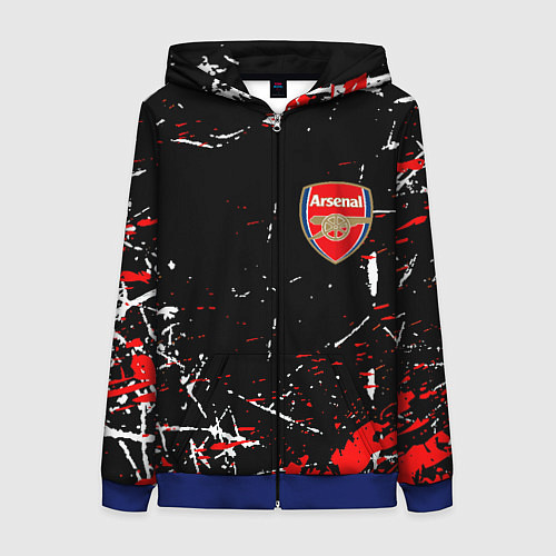 Женская толстовка на молнии Арсенал штрихи красок / 3D-Синий – фото 1