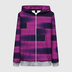 Женская толстовка на молнии Color pink square