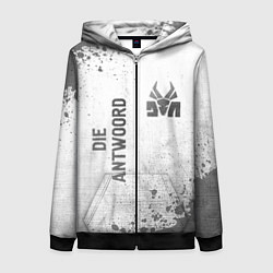Женская толстовка на молнии Die Antwoord - white gradient вертикально