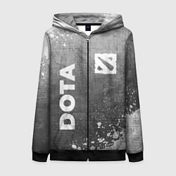 Толстовка на молнии женская Dota - grey gradient вертикально, цвет: 3D-черный