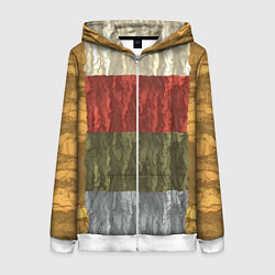 Женская толстовка на молнии Цветной узор абстрактная графика