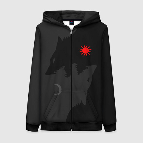 Женская толстовка на молнии Хати и Сколь / 3D-Черный – фото 1