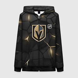 Толстовка на молнии женская Вегас Голден Найтс - НХЛ хоккей, цвет: 3D-черный
