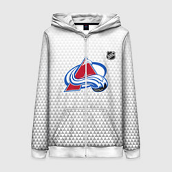 Толстовка на молнии женская Колорадо Эвеланш - белый геометрический градиент, цвет: 3D-белый