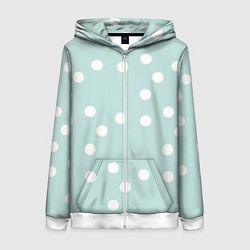 Женская толстовка на молнии Снежная морская пена