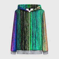 Толстовка на молнии женская Цветовая палитра, цвет: 3D-меланж