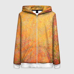 Толстовка на молнии женская Абстракция - desert sun, цвет: 3D-белый