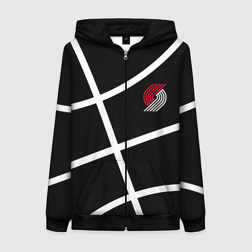 Женская толстовка на молнии Трэйл Блэйзерс - черный мяч / 3D-Черный – фото 1