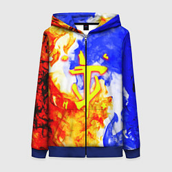 Женская толстовка на молнии Doom битва огня