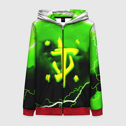 Женская толстовка на молнии Doom шторм кислотное лого